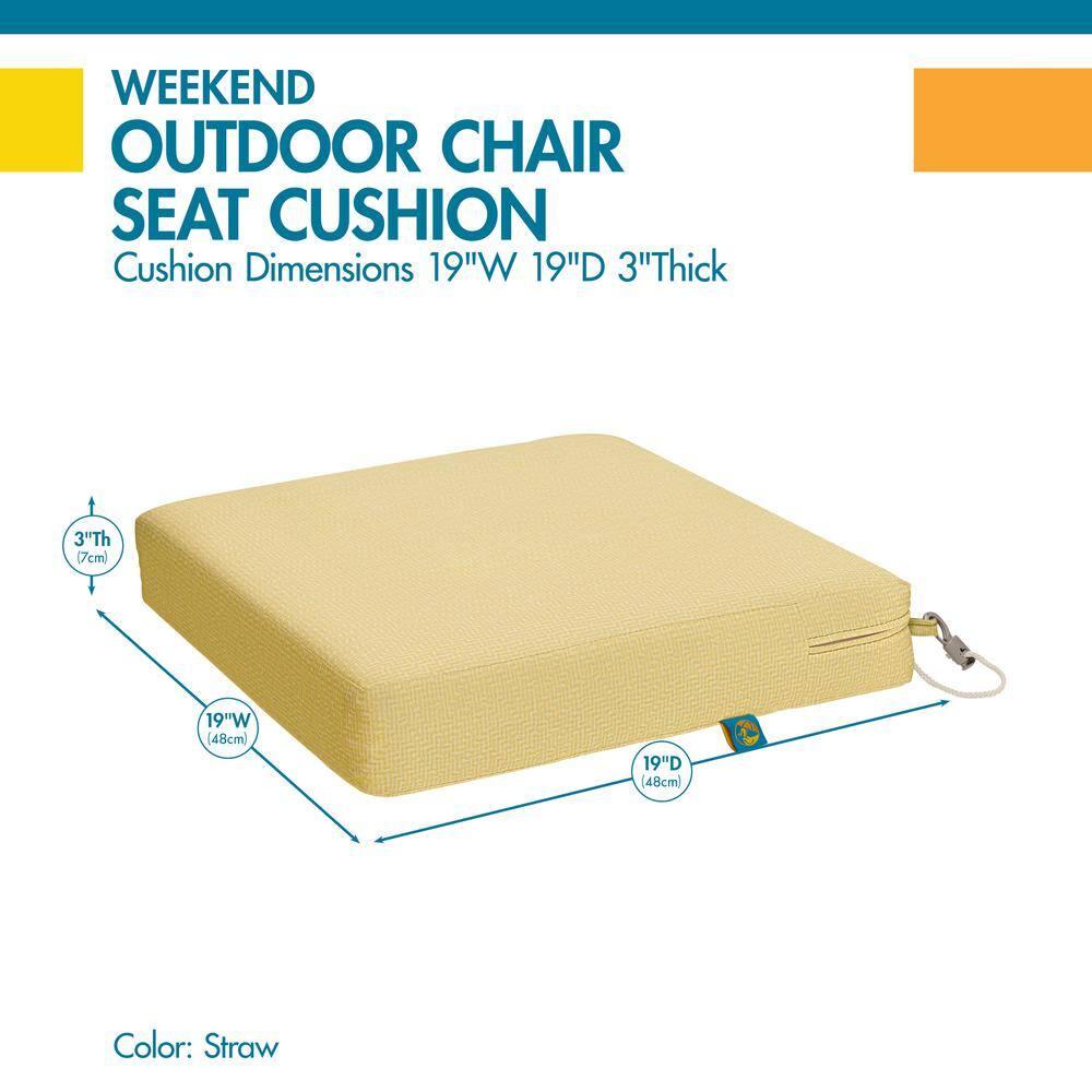 Weekend Outdoor 3'' Dining Chair Seat Cushion