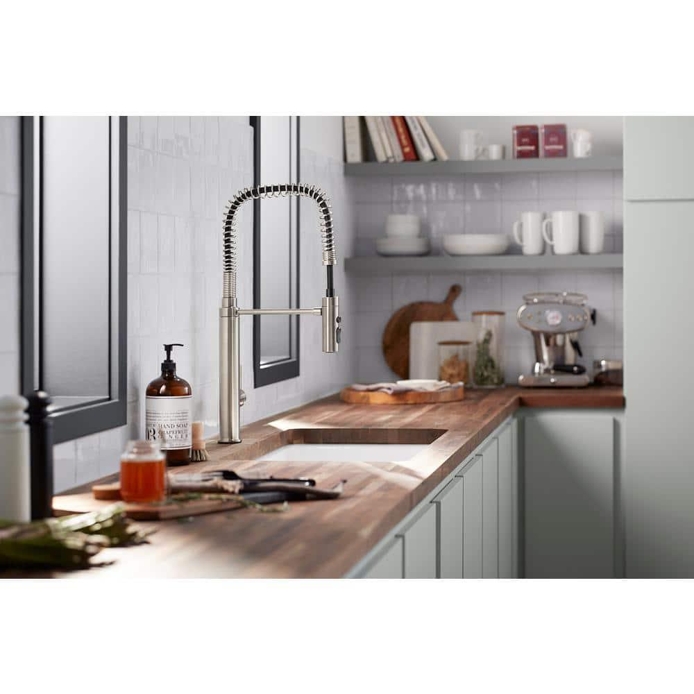 Kohler Purist® Single Handle Semi-Professional Pre-Rinse Kitchen Faucet with Pull Down Sprayer