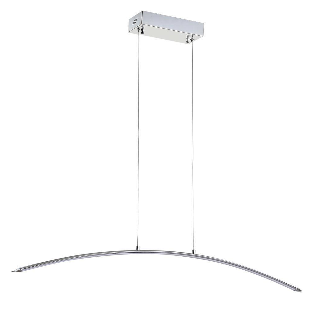 41.5" Chrome Adjustable LED Linear Pendant Light