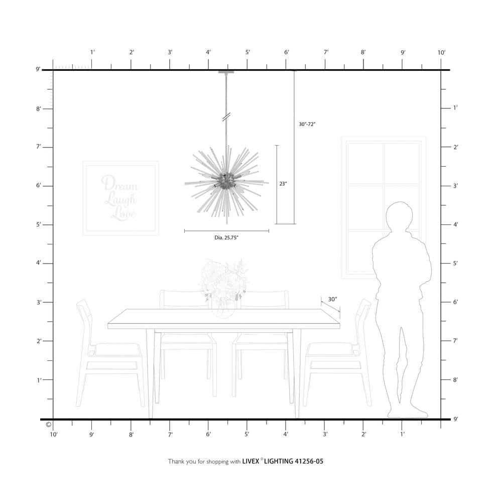 Livex Lighting Utopia 8 - Light Chandelier in  Polished Chrome
