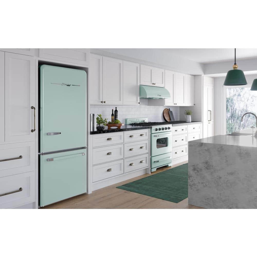 Unique Appliances Classic Retro 30" Frost-Free 17.7 cu. ft. Energy Star Certified Bottom Freezer Refrigerator UGP-510L LG AC