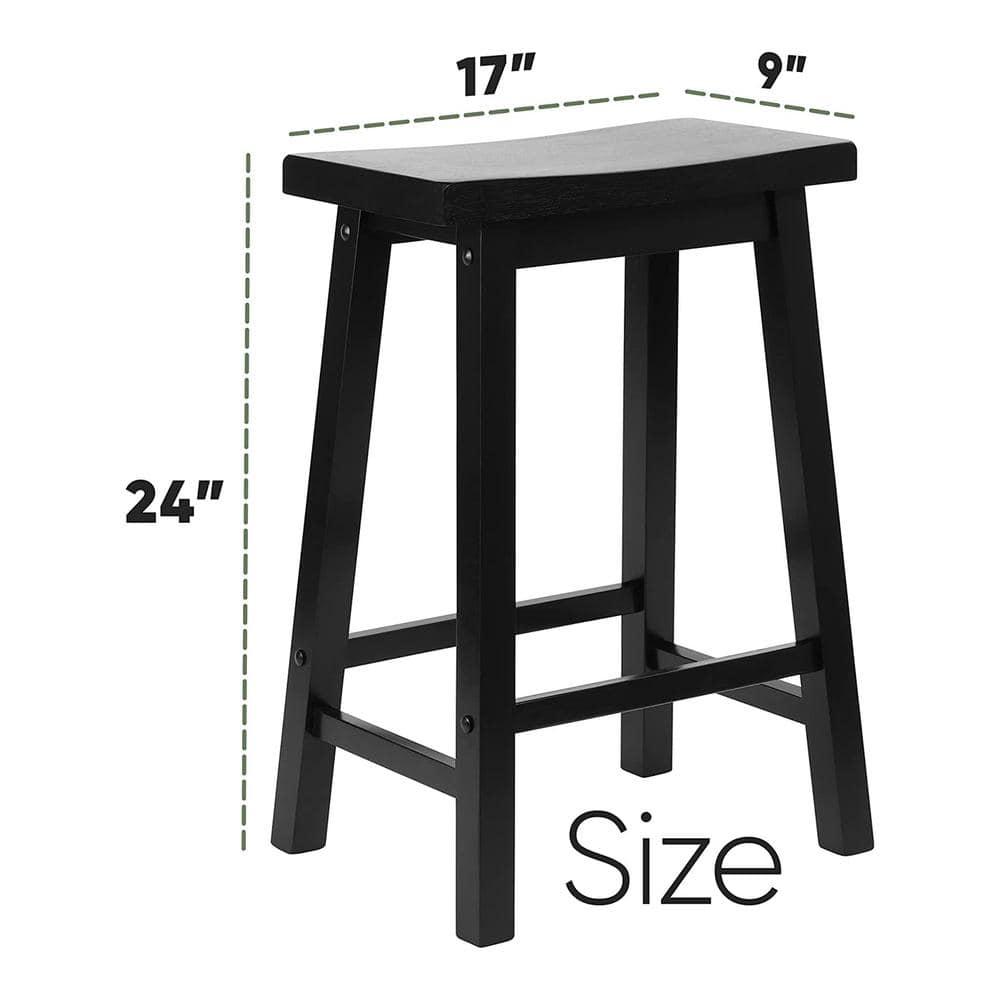 PJ Wood Solid Wood Accent Stool