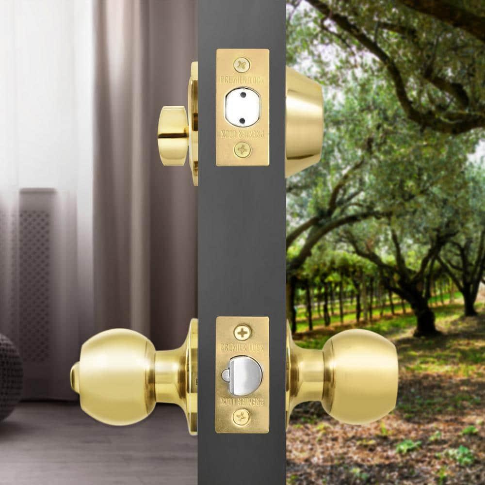 Complete Entry Knob Set with Single Cylinder Deadbolt
