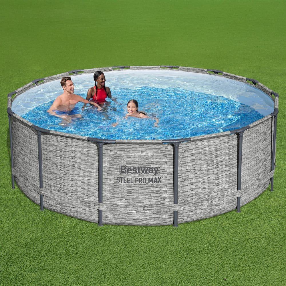 Bestway Steel Pro MAX 14' x 48" Round Above Ground Swimming Pool Set