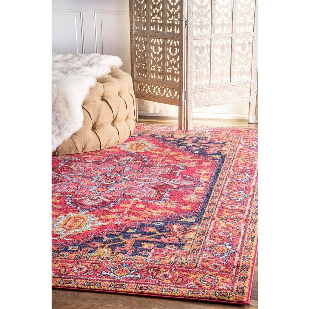 nuLOOM Vintage Medallion Indoor Area Rug, Pink, 2' x 3', Beautiful Touch