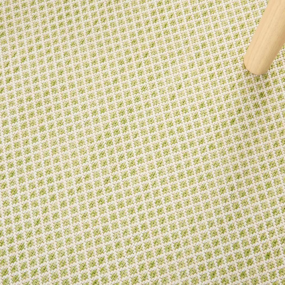 Nourison Courtyard 9' x 12' Ivory Green All-over design Indoor/Outdoor Rug