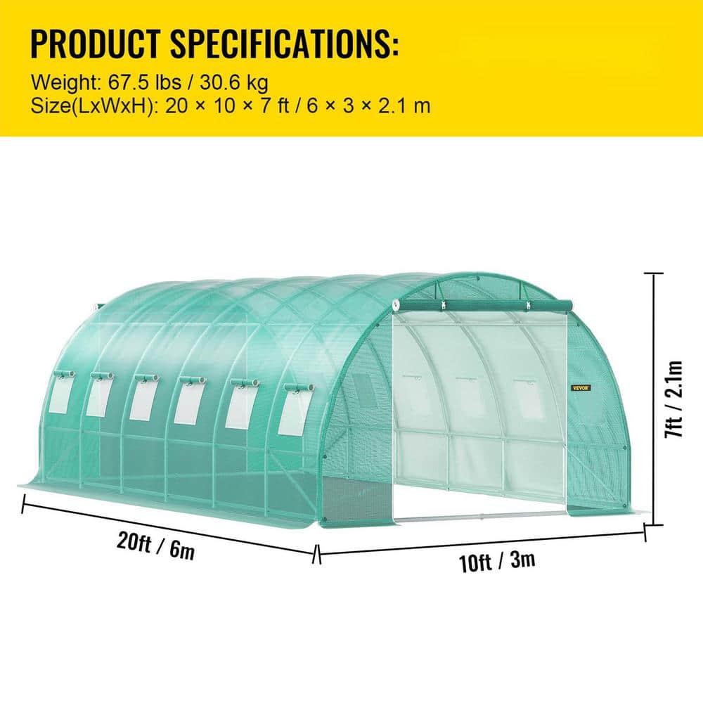 10' W x 20' D Greenhouse