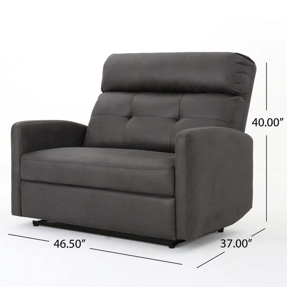 Halima 2-Seater Recliner - Slate - Christopher Knight Home: Upholstered Polyester, Hardwood Frame, 500lb Capacity