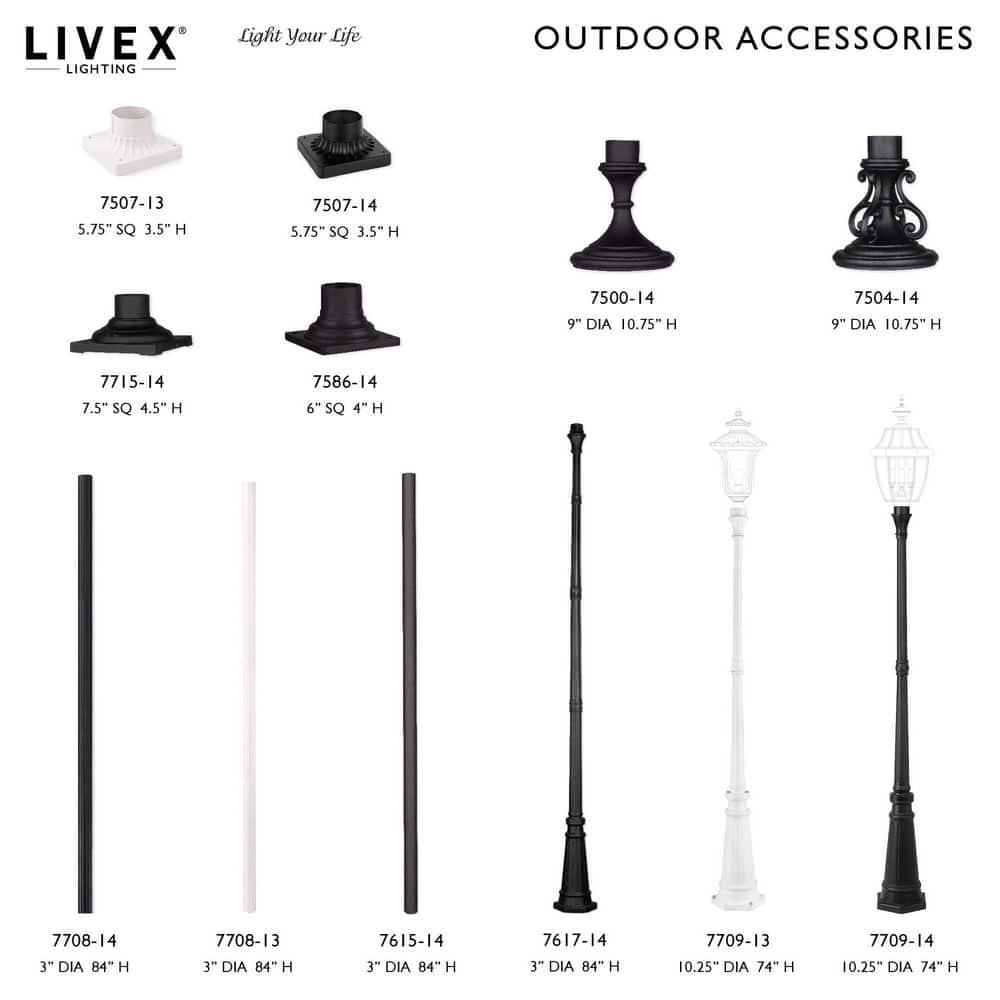 Livex Lighting 7708 84" Tall Lamp Lost - Black