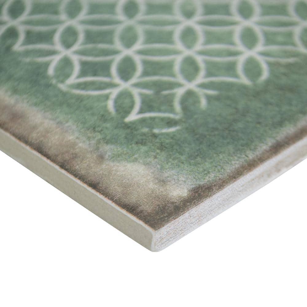 Bond Tile 8" x 8" Encaustic Patterned Look Wall & Floor Tile