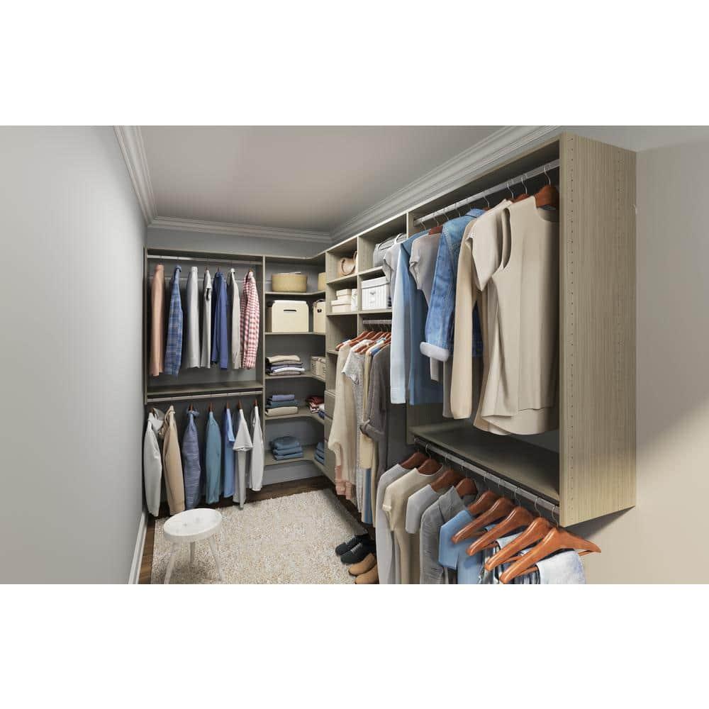Easy Track Ph42 30-1/2" Wide Corner Closet Organizer System - Grey