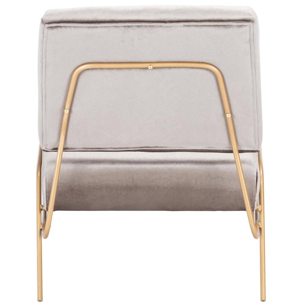 Romilly Velvet Accent Chair - Hazelwood/Gold - Safavieh