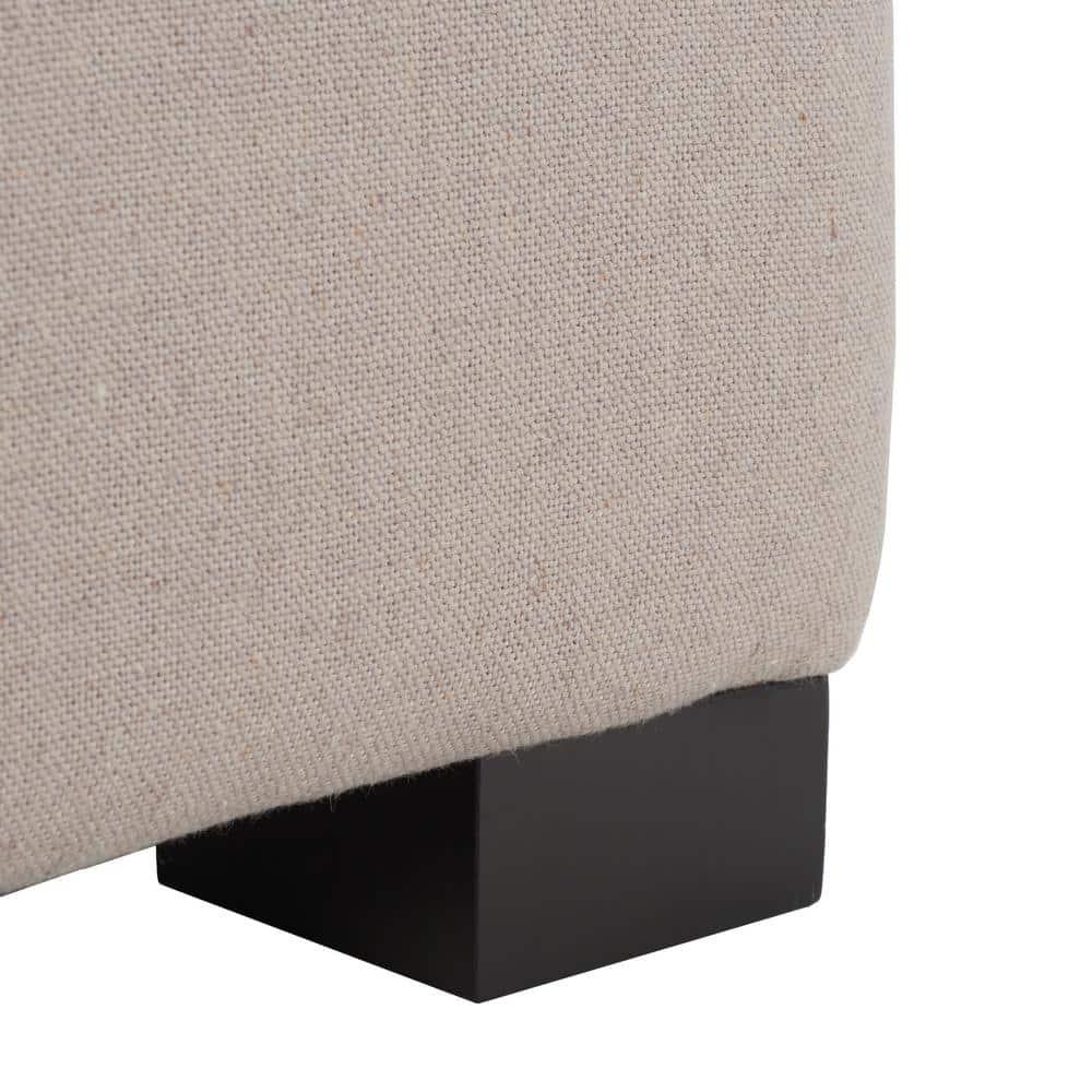 Maiden Tufted Storage Bench Large - Taupe - Safavieh