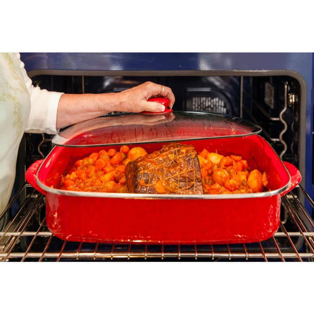 Golden Rabbit Grey Swirl Roasting Pan