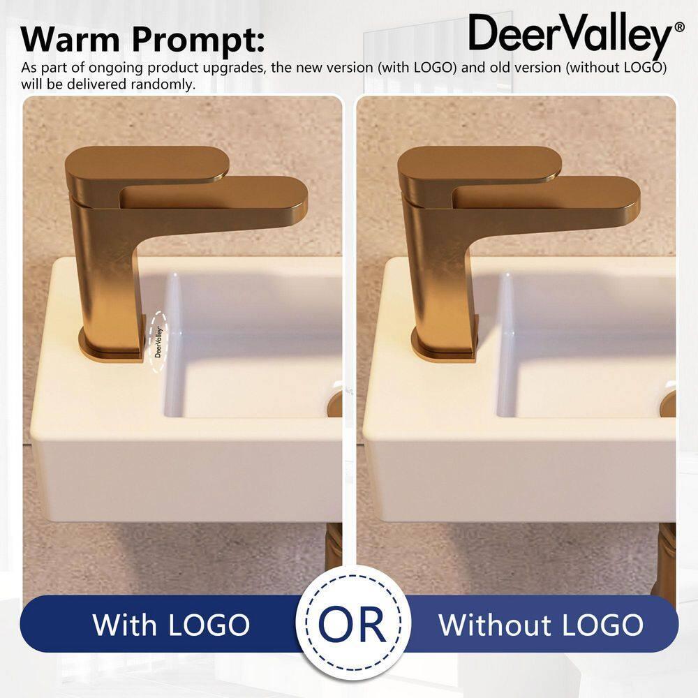 DeerValley DV-1V081R White Ceramic Rectangular 7'' Wall Mount Bathroom Sink