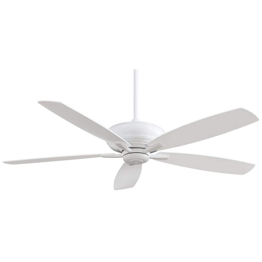 60" Minka Aire Modern Large Indoor Ceiling Fan with Remote Control White for Living Room Kitchen Bedroom Family Dining Home Office