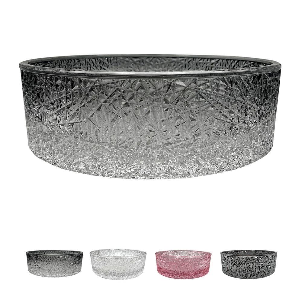 CastelloUSA CB-VC-16-BGRSP-16 Stadium 16" Glass Circular Bathroom Vessel Sink - Timeless Collection