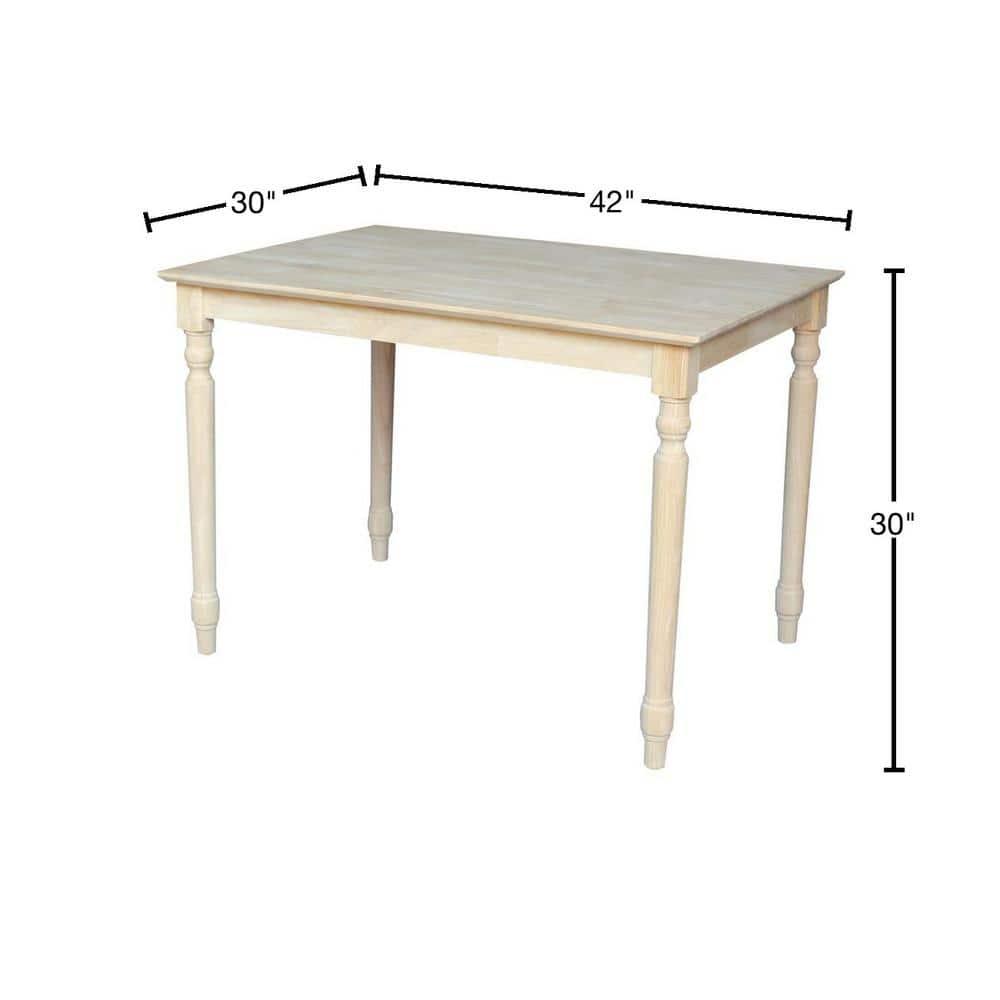 International Concepts Turned Solid Wood Top Dining Table