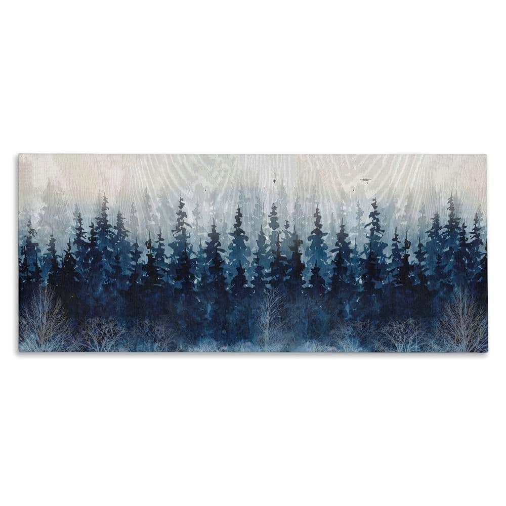 Stupell Industries Rustic Blue Forest Tree Line Fir Wood By Carol Robinson 955