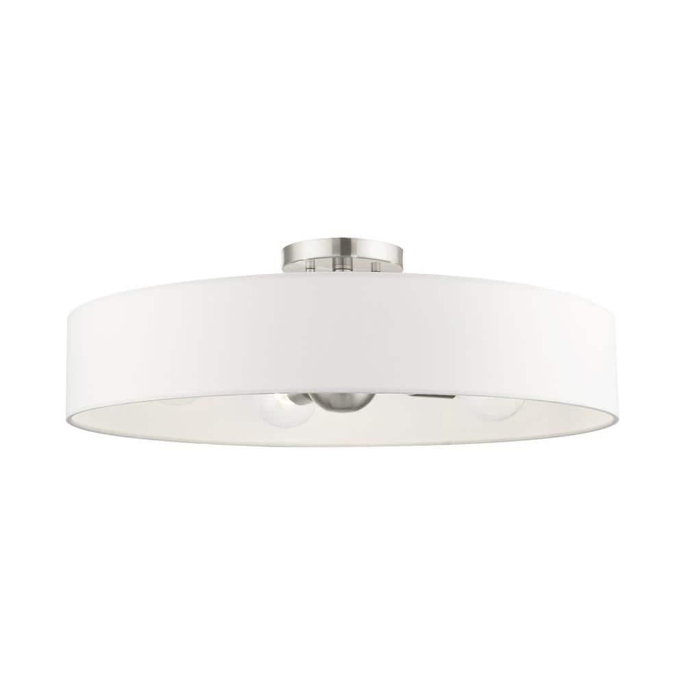 Livex Lighting Venlo 4 - Light Semi-Flush Mount in  Brushed Nickel