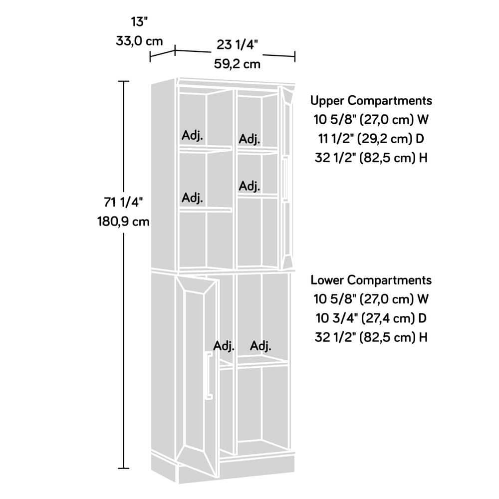 Sauder Homeplus Engineered Wood Storage Cabinet in Raven Oak Finish