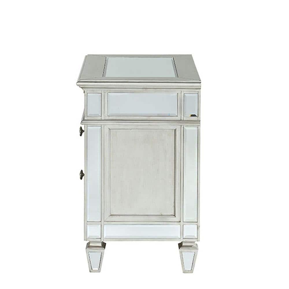 Nightstand in Mirrored Night Stand Bedside Table Bedroom Side Table Furniture