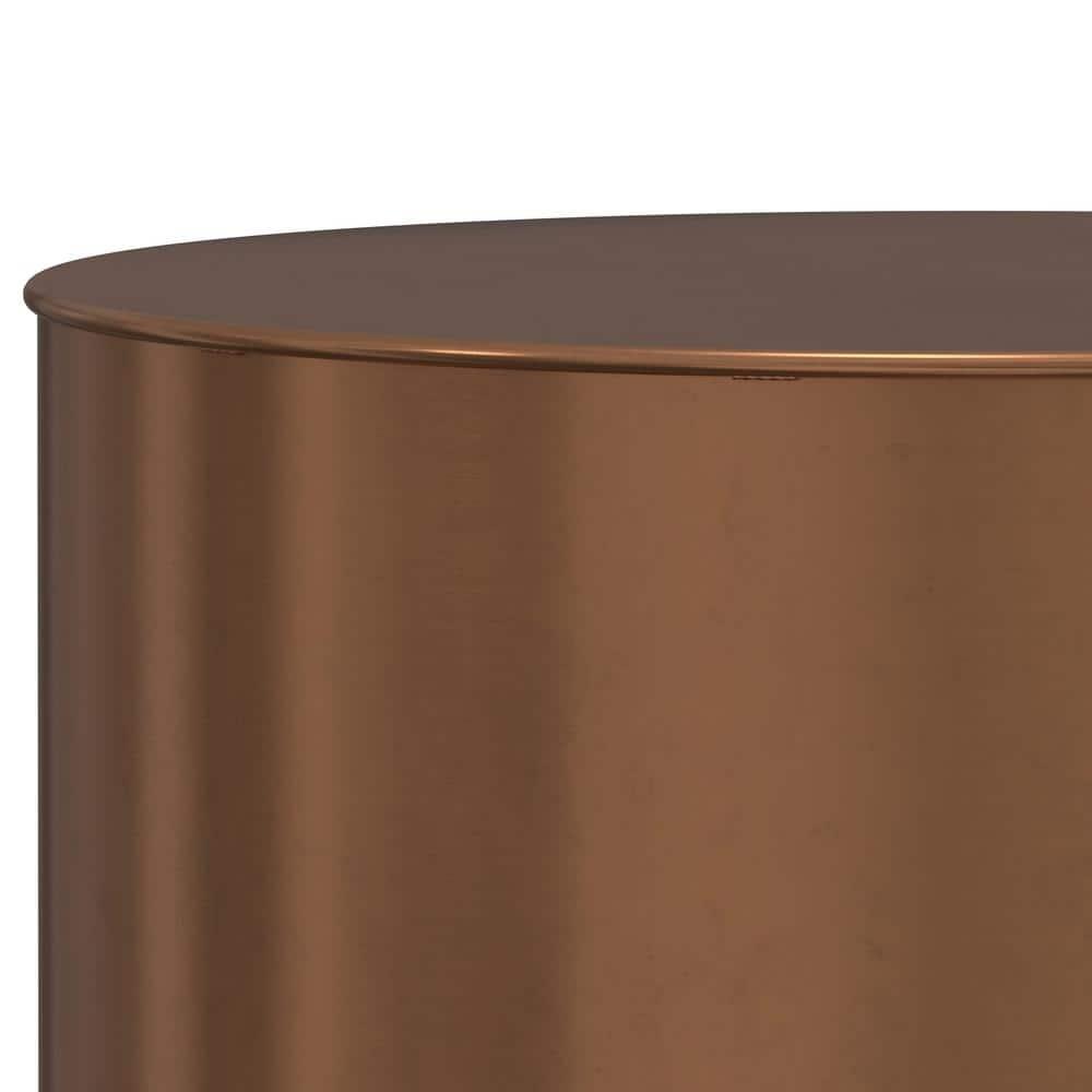 Simpli Home Curtis 16"W Metal Industrial End Table with Cylinder Design and Ombre Finish, Assembled