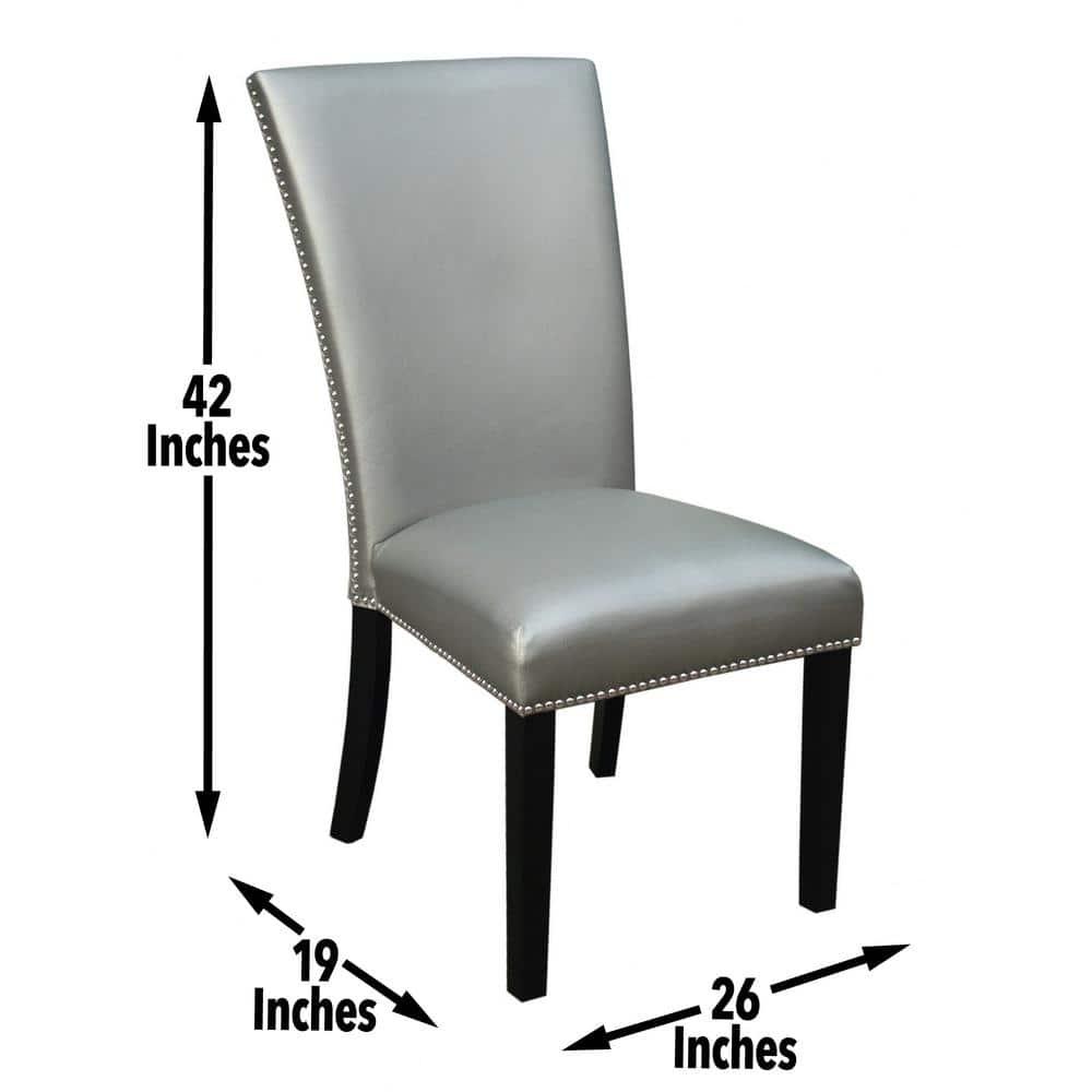 Camila Rectangle Dining Set 7pc - Silver Chairs