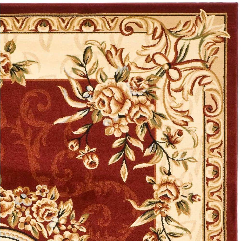 Lyndhurst LNH328 Power Loomed Area Rug - Red/Ivory - 9'x12' - Safavieh