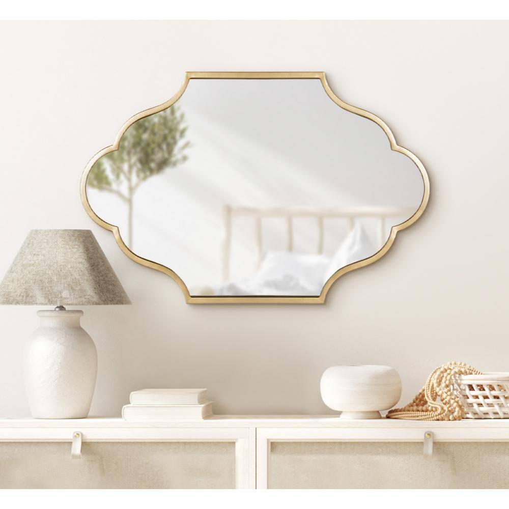 Kate and Laurel Rowla Framed Wall Mirror, Gold 20x30