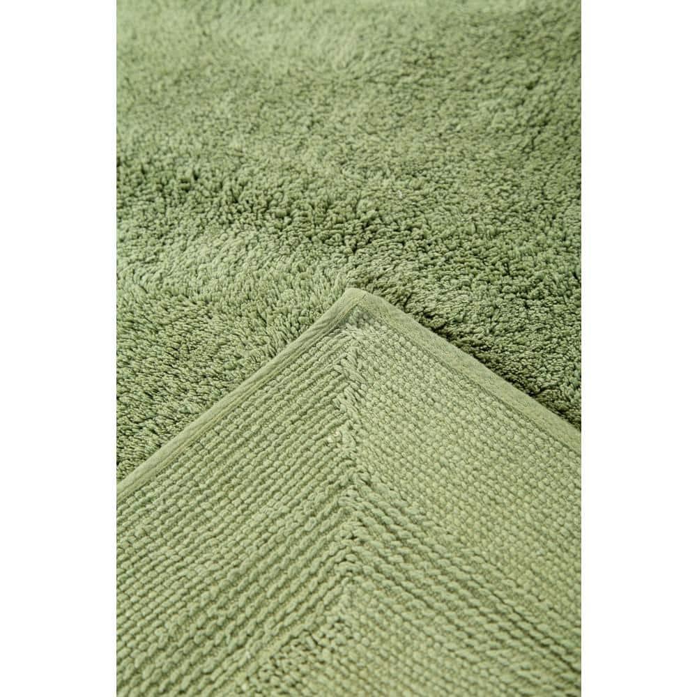 Saffron Fabs  Cotton Regency Bath Rug Sage Green 22 x 34