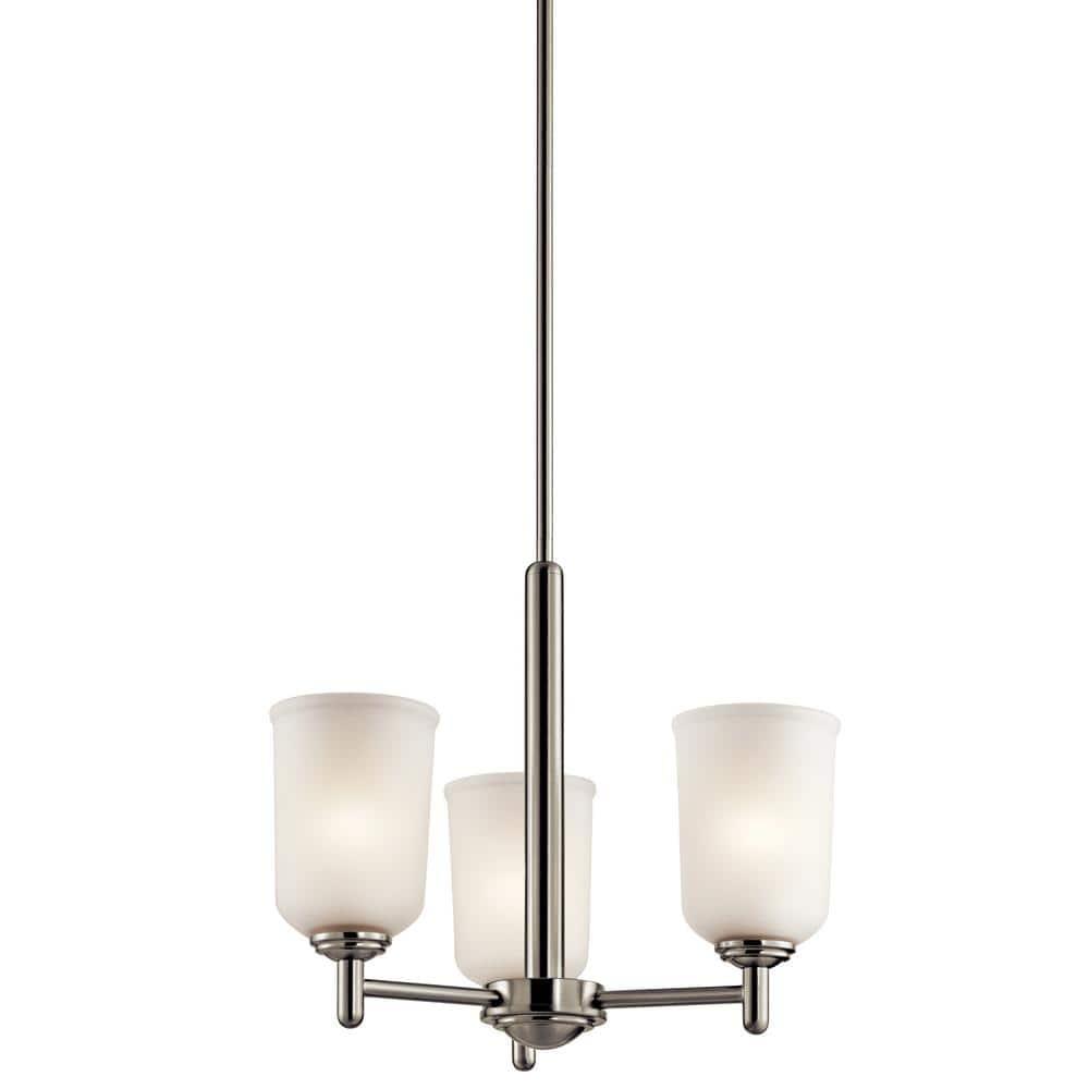 Kichler Lighting Shailene 3 - Light Chandelier in  Brushed Nickel