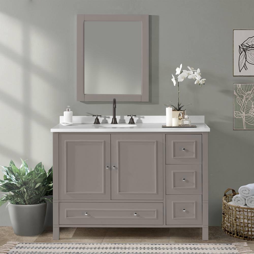 Alaterre Williamsburg 48 Inch Bathroom Vanity, Freestanding Cabinet Without Sink, Large Wood Vanity with Soft-Close Doors