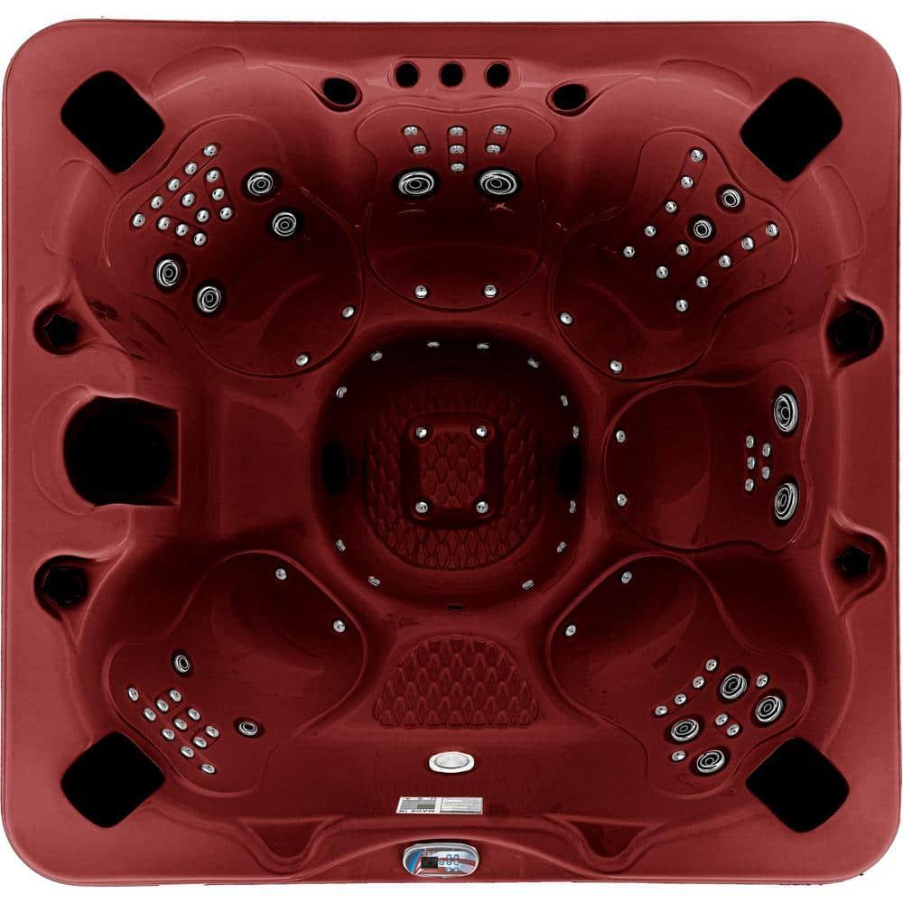 7-Person 100-Jet Premium Bench Spa Standard Hot Tub With Sound System And LED Waterfall