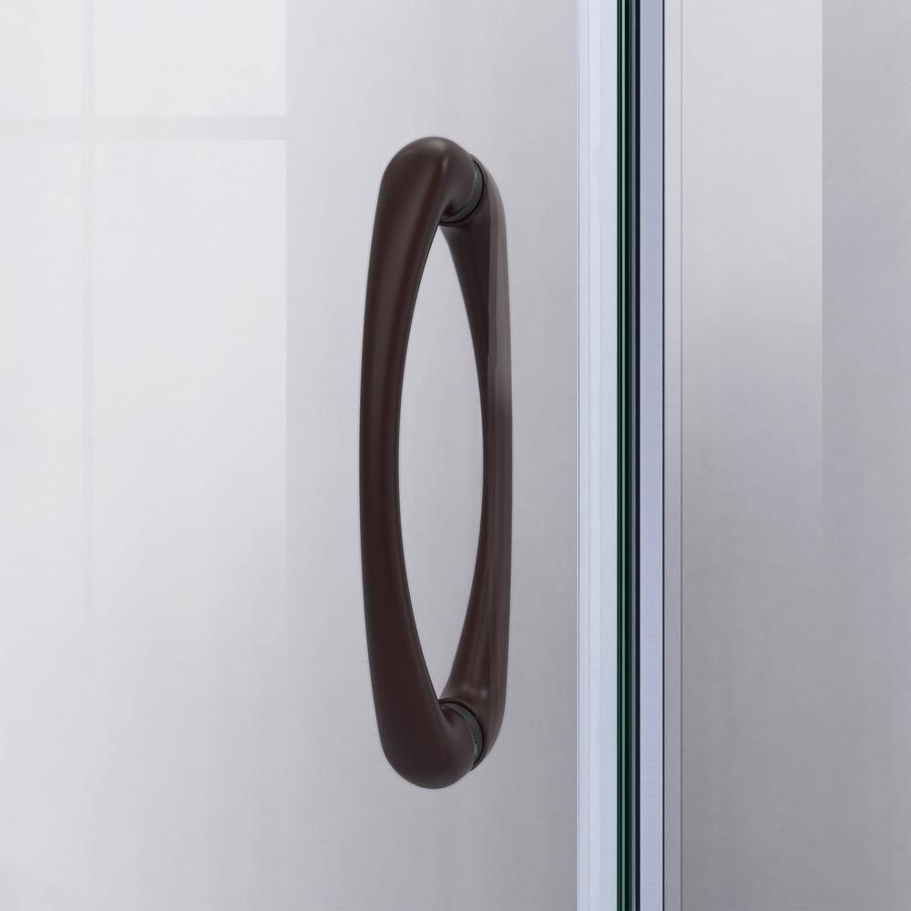 Prime 38" W x 38" D x 74.75" H Semi-Frameless Round Shower Enclosure with Base Included