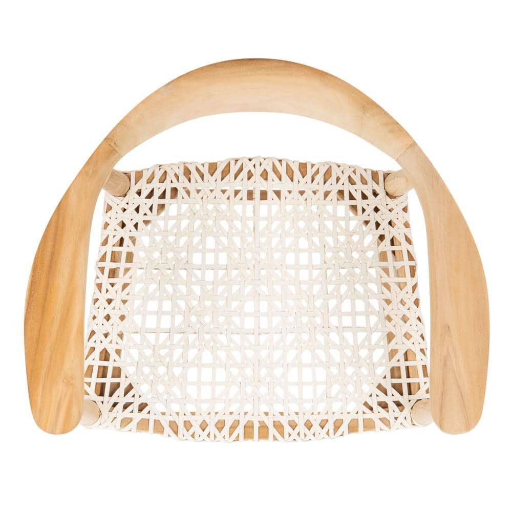 Bandelier Counter Stool - Natural/White - Safavieh