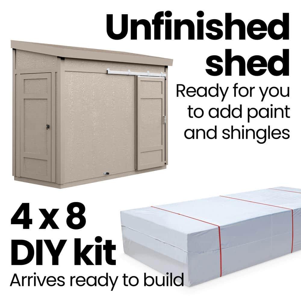 Handy Home Cambria 10 ft. W x 4 ft. D Wood Lean-To Storage Shed