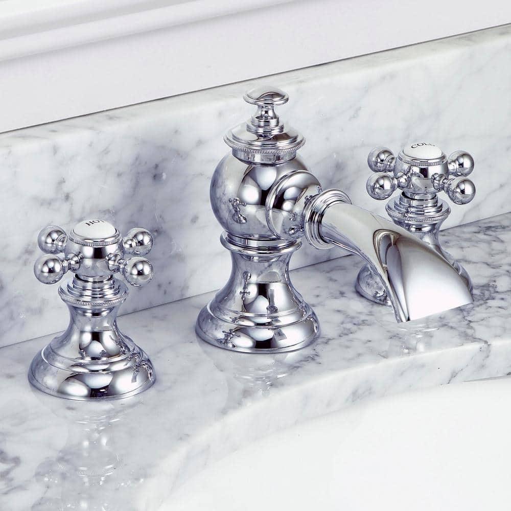 Widespread 2-handle Bathroom Faucet with Drain Assembly