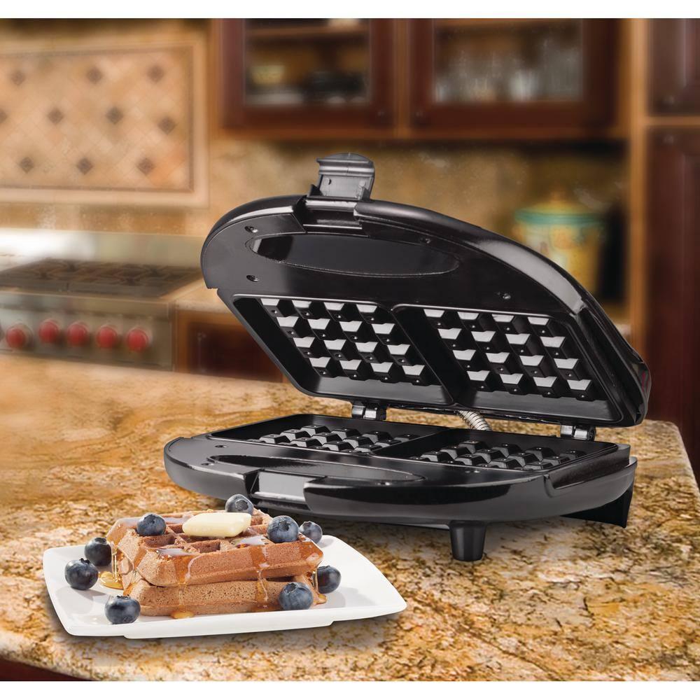 Brentwood Nonstick Dual Waffle Maker (Black), TS-243