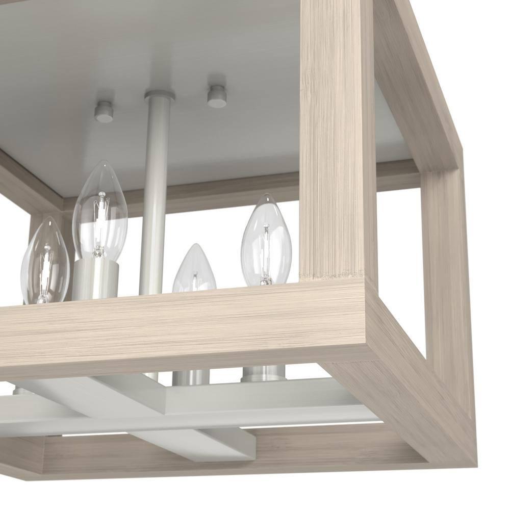 Squire Manor 4 - Light 12'' Lantern Square / Rectangle Flush Mount