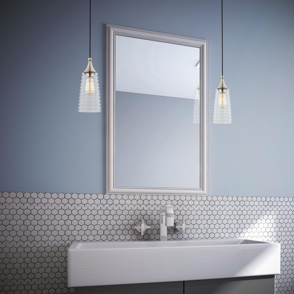 Livex Lighting Art Glass 1 - Light Pendant in  Brushed Nickel