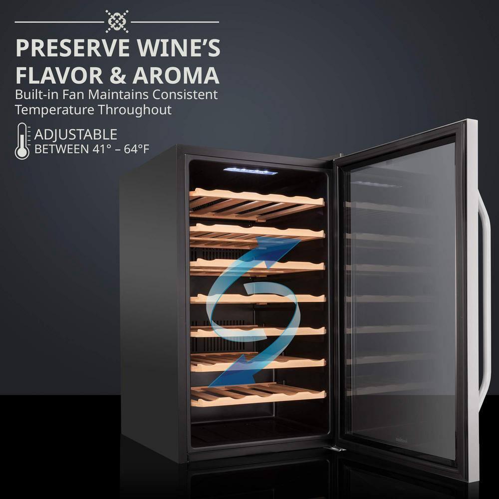 Ivation 51 Bottle Wine Cooler Fridge, Compressor Refrigerator W/Lock