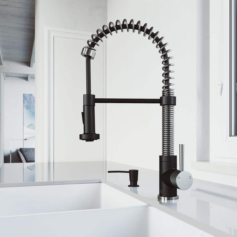 Edison 19" H 1-handle Pull-Down 2-Function Sprayer Kitchen Faucet