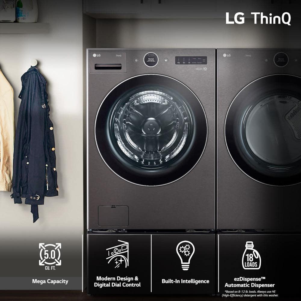 LG 5.0 cu. ft. Mega Capacity Smart Front Load Washer with AI DD 2.0 Built-In Intelligence & TurboWash 360°
