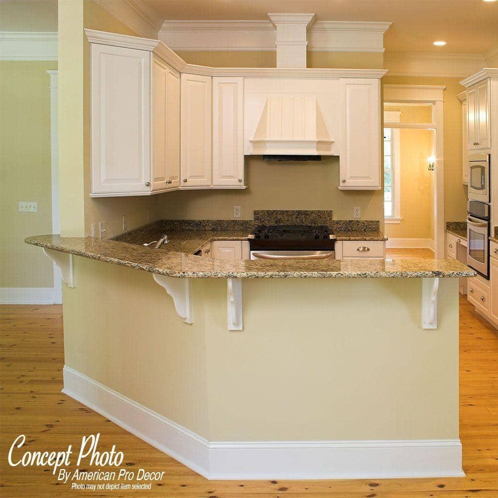 WM 163E 5-5/8 in x 1/2 in x 6 in Long Plain Recycled Polystyrene Base Moulding Sample