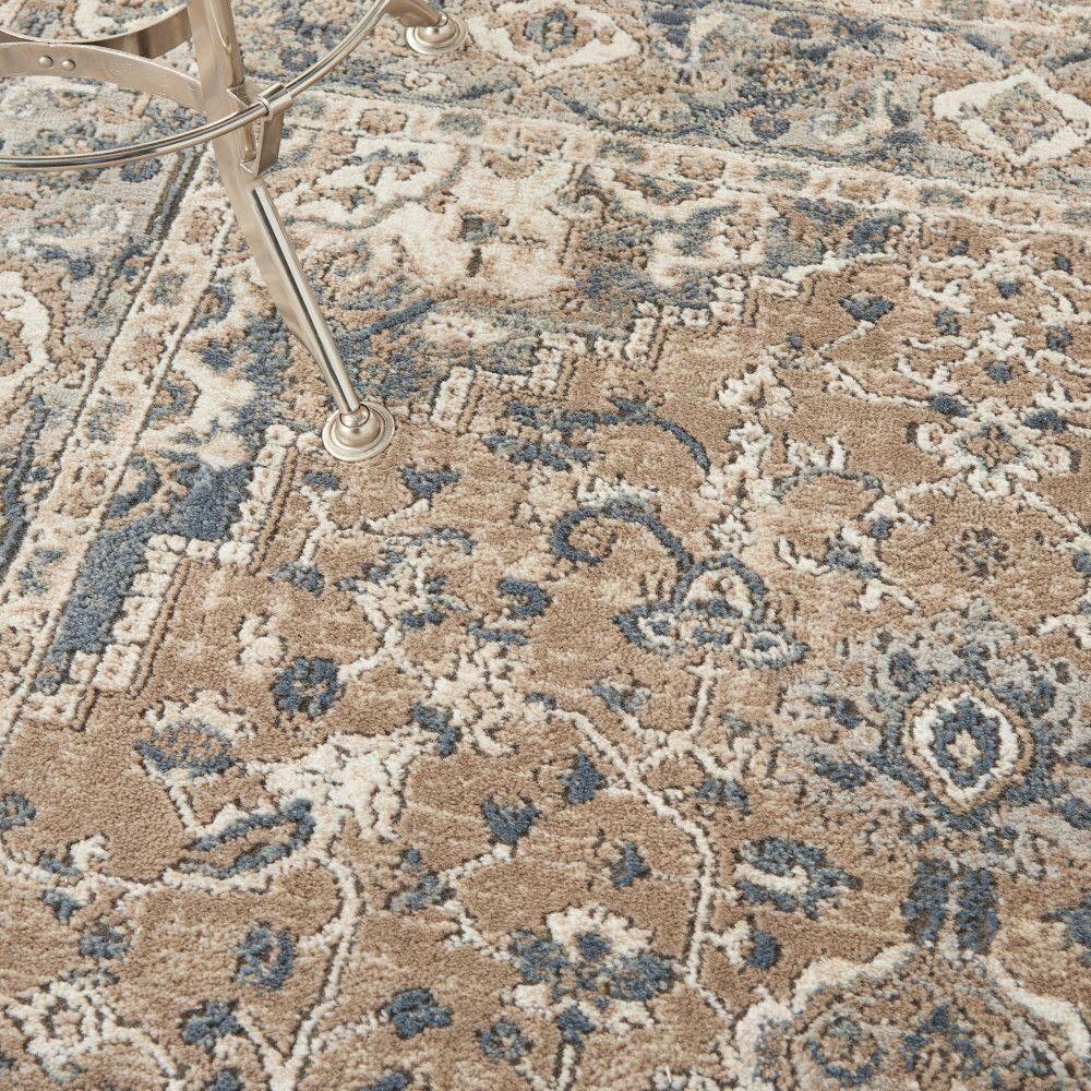Nourison Concerto Center Medallion Indoor Rug Beige Grey 6' x 9'