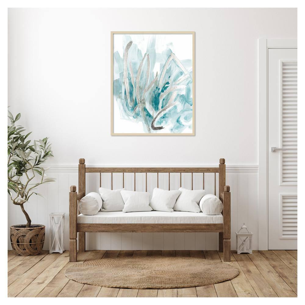 Amanti Art 33"x41" Embellished Aquatic Energy II by June Erica Vess Wood Framed Wall Art Print