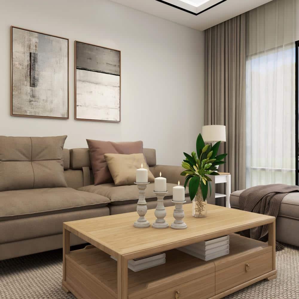 Set of 3 Rustic Pillar Candle Holder White - Olivia & May: Elegant Mango Wood, Sturdy Base, Indoor Use