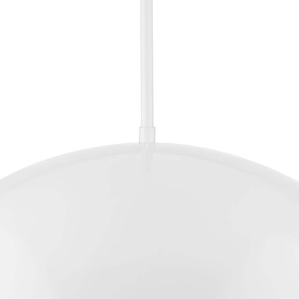Progress Lighting, Perimeter, 1-Light Pendant, Brushed Nickel, White Interior Shade