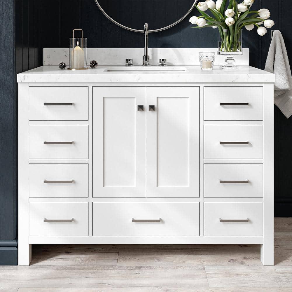 Ariel A049s-Bc Cambridge 48" Single Free Standing Vanity Cabinet Only - White